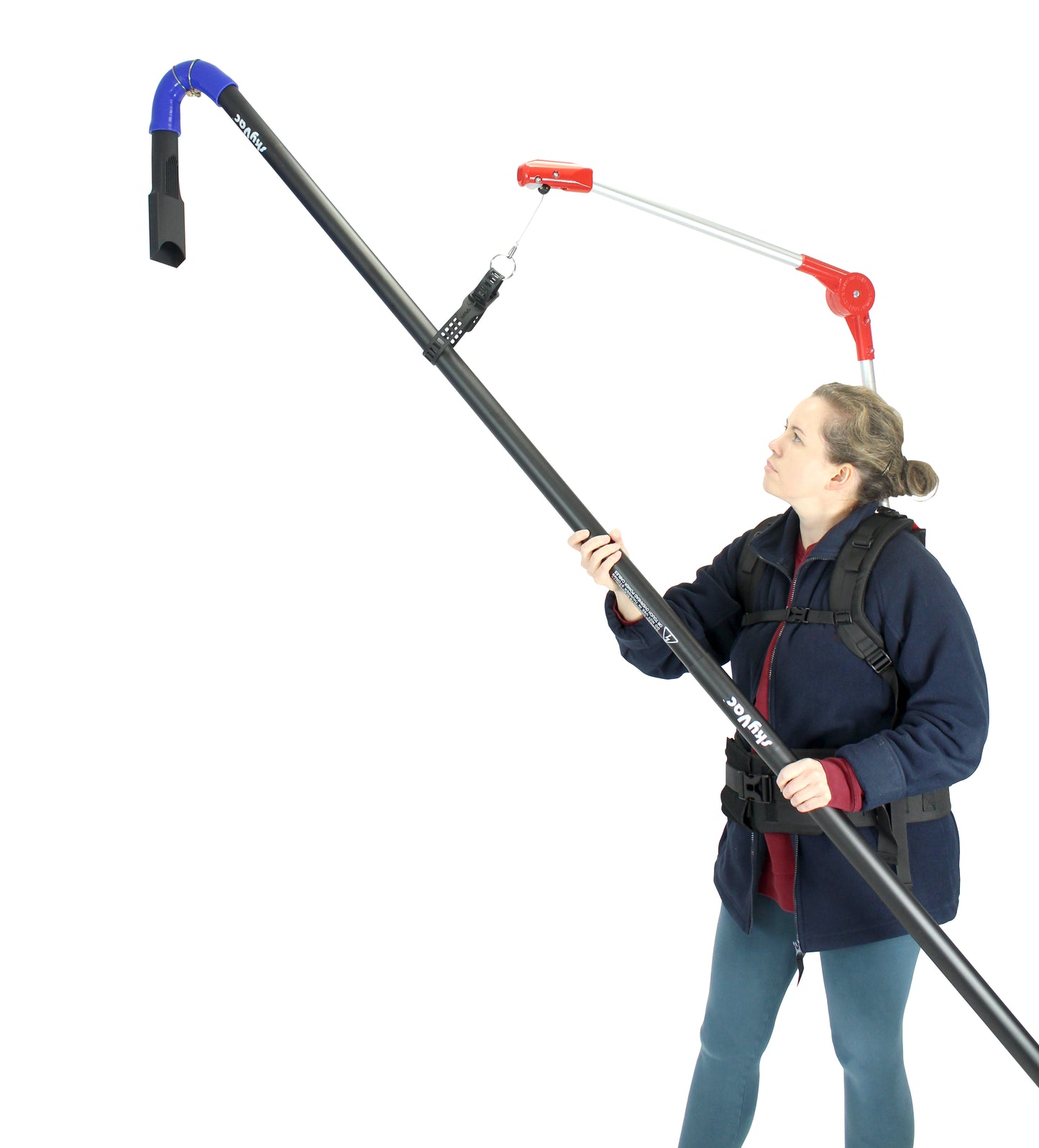 SkyVac Harness in use