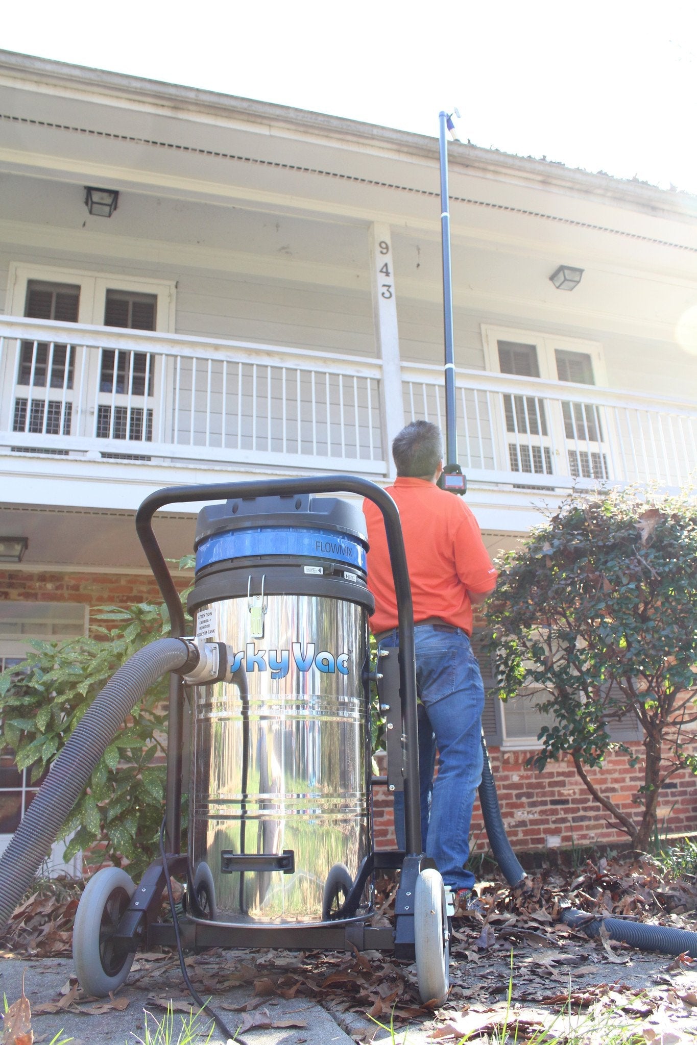 SkyVac®️ Action Photo - Gutter Cleaning Residential