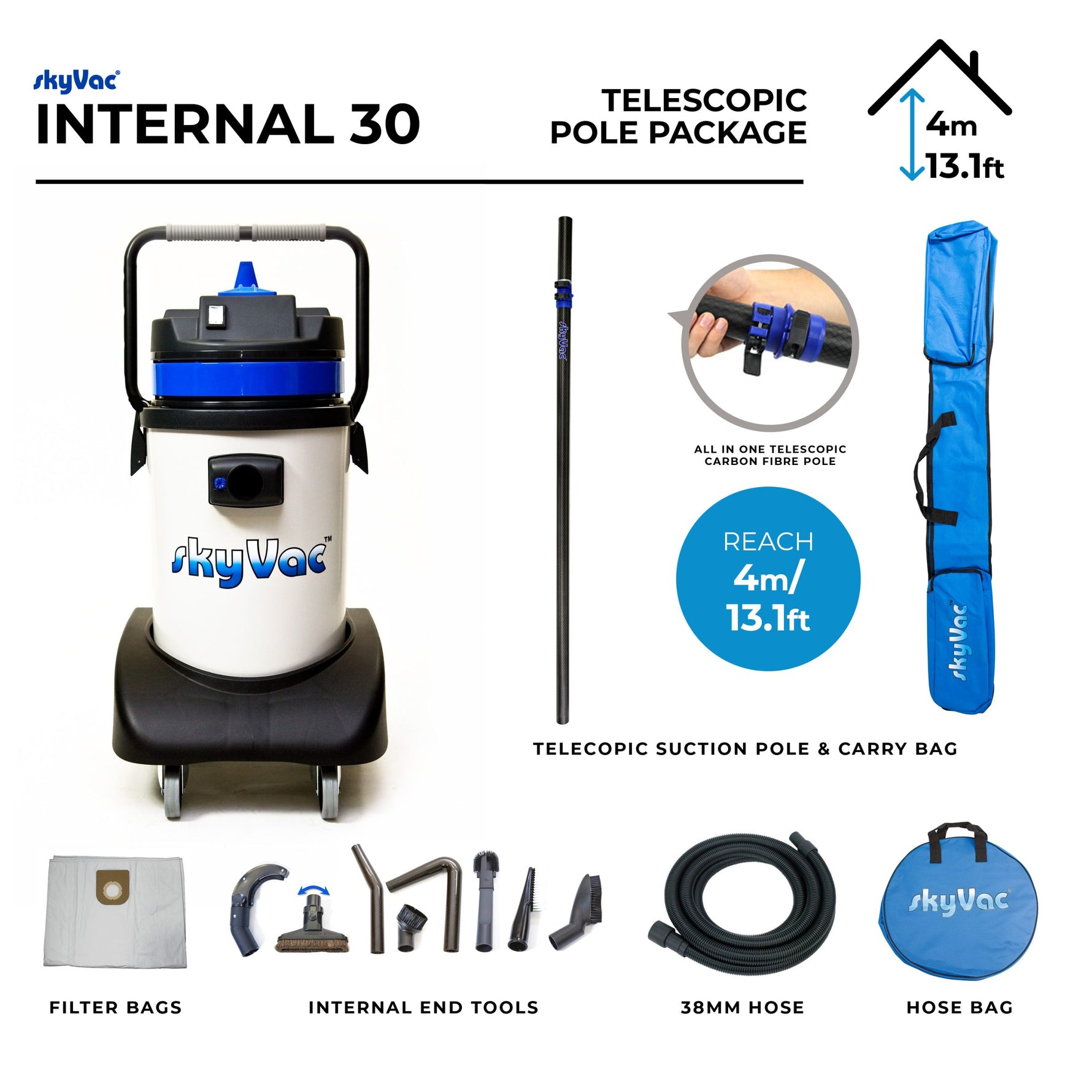 The SkyVac 30: Compact, Powerful, and Perfect for High Reach Cleaning