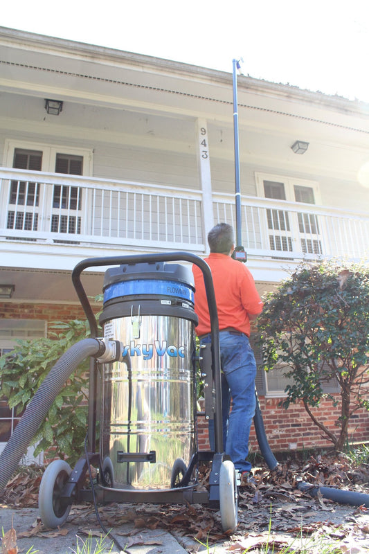 SkyVac®️ Action Photo - Gutter Cleaning Residential