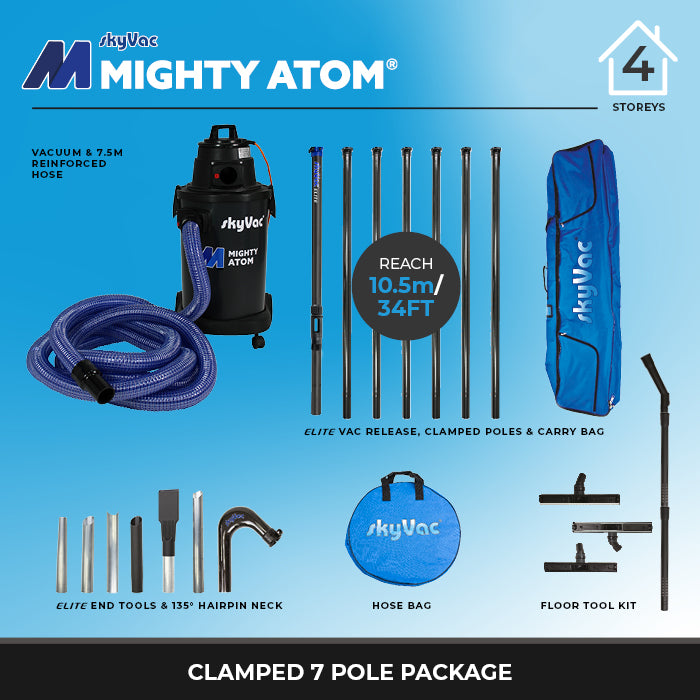 SkyVac®️ Mighty Atom Clamped 7 Pole Set