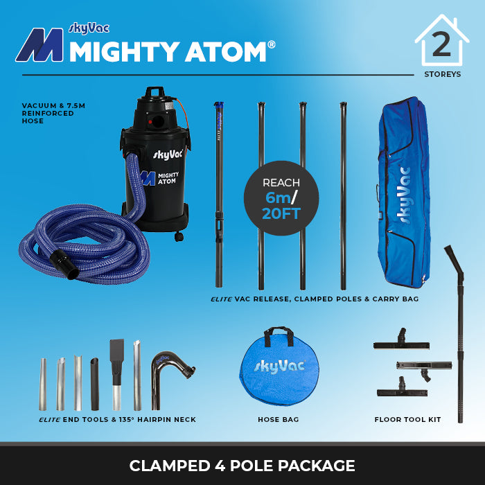 SkyVac®️ Mighty Atom Clamped 4 Pole Set