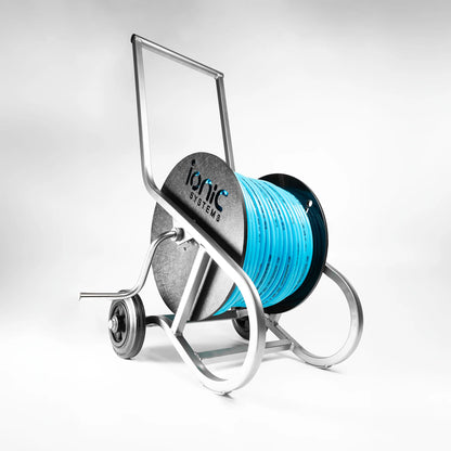 Ionic Systems Stainless Steel Hose Reel with Handle and wheels